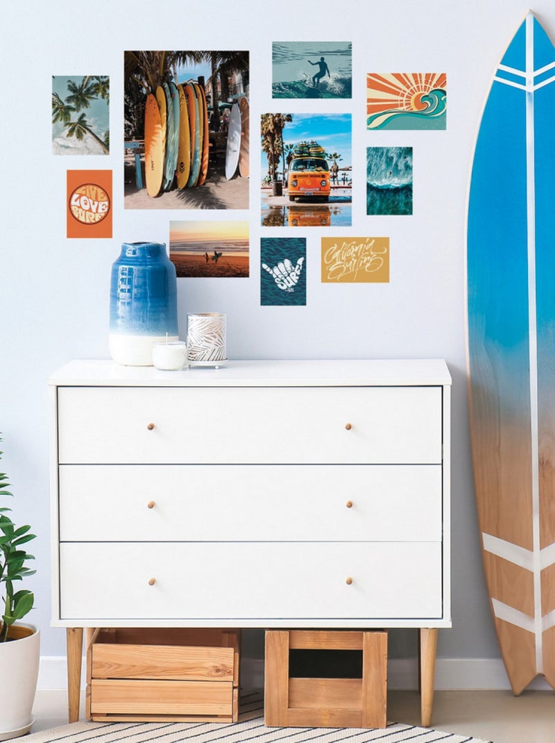 Stickers repositionnables - Affiches de surfs Multicolore - Kiabi