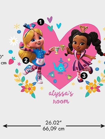 Stickers repositionnables - Alice et Rosa - Alice et la Pâtisserie des Merveilles - 54 cm x 66 cm