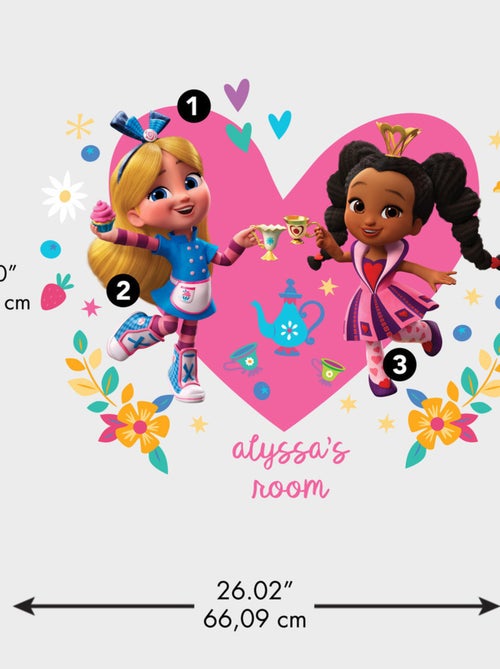 Stickers repositionnables - Alice et Rosa - Alice et la Pâtisserie des Merveilles - 54 cm x 66 cm - Kiabi