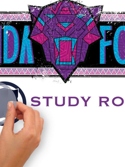 Stickers repositionnables - Black Panther : Wakanda Forever et Lettres de l'Alphabet - 73 cm x 20 cm - Kiabi