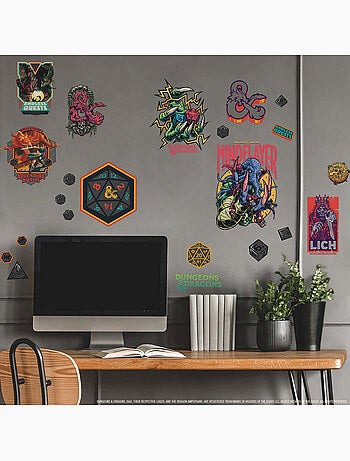 Stickers repositionnables - Dungeons & Dragons