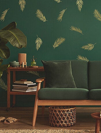 Stickers repositionnables - Feuilles de Palmiers en or