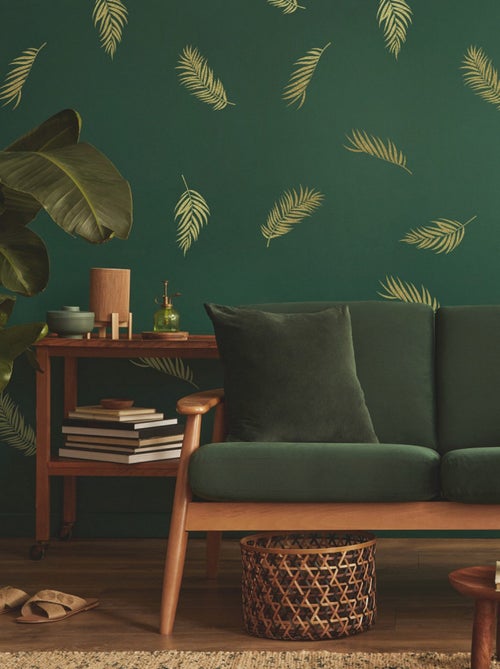 Stickers repositionnables - Feuilles de Palmiers en or - Kiabi