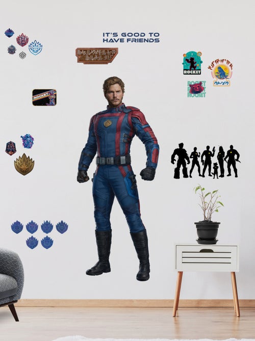 Stickers repositionnables - Gardiens de la Galaxie 3 - Star-Lord - 104 cm x 40 cm - Kiabi
