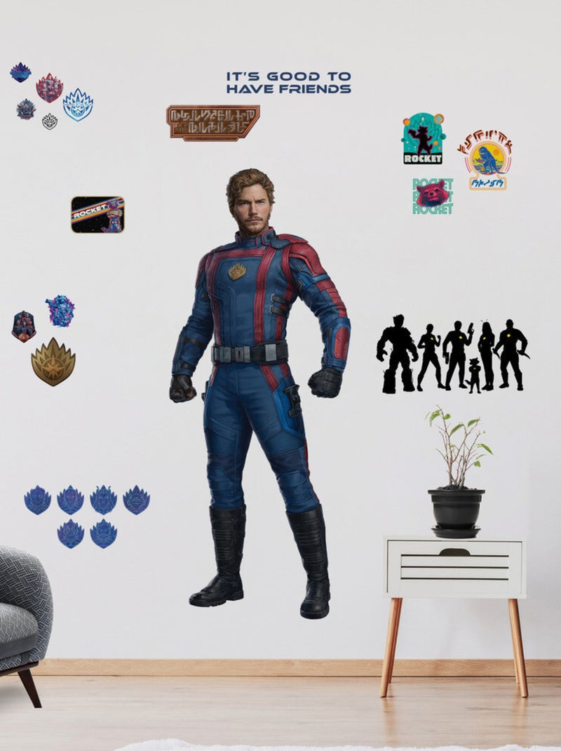 Stickers repositionnables - Gardiens de la Galaxie 3 - Star-Lord - 104 cm x 40 cm Multicolore - Kiabi