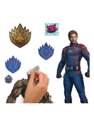Stickers repositionnables - Gardiens de la Galaxie 3 - Tous les personnages - 38 cm x 20 cm