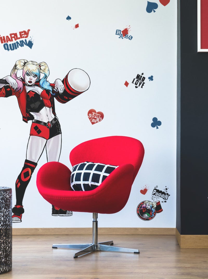 Stickers repositionnables - Harley Quinn - 36.5 cm x 17 cm Multicolore - Kiabi