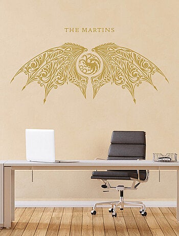 Stickers repositionnables - House of the Dragon - Motifs dorés et Lettres de l'Alphabet