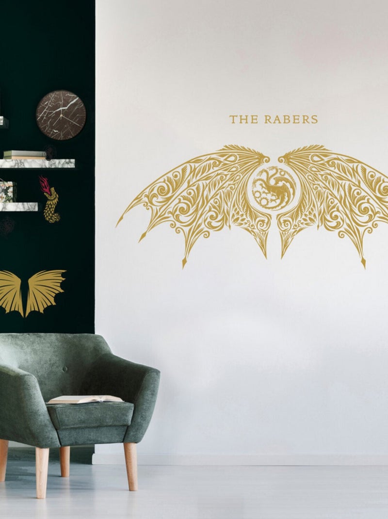 Stickers repositionnables - House of the Dragon - Motifs dorés et Lettres de l'Alphabet Multicolore - Kiabi