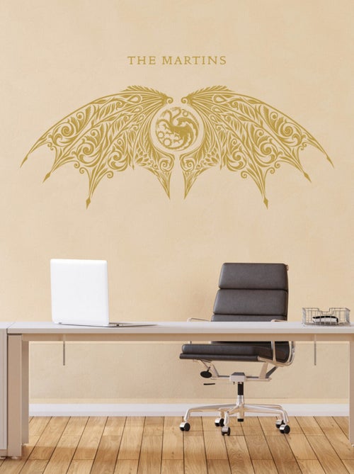 Stickers repositionnables - House of the Dragon - Motifs dorés et Lettres de l'Alphabet - Kiabi
