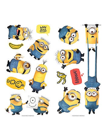 Stickers repositionnables - Les Minions : La Montée de Gru - 17 cm x 9 cm