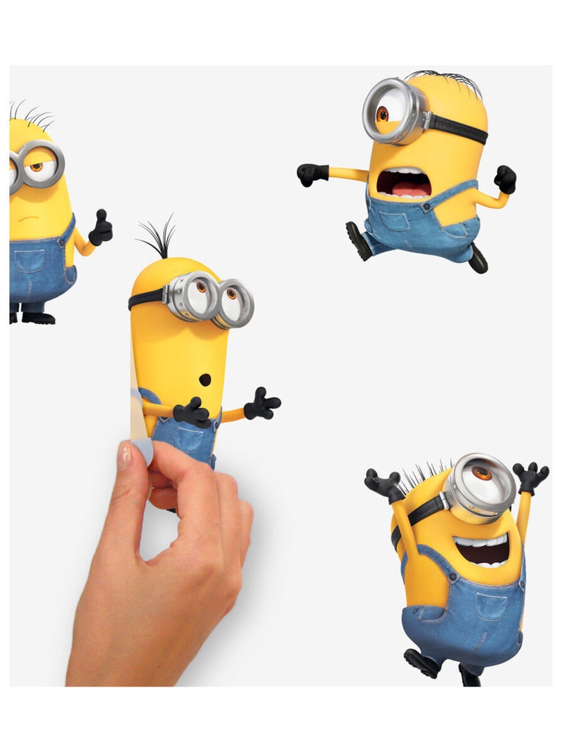 Stickers repositionnables - Les Minions : La Montée de Gru - 17 cm x 9 cm Multicolore - Kiabi