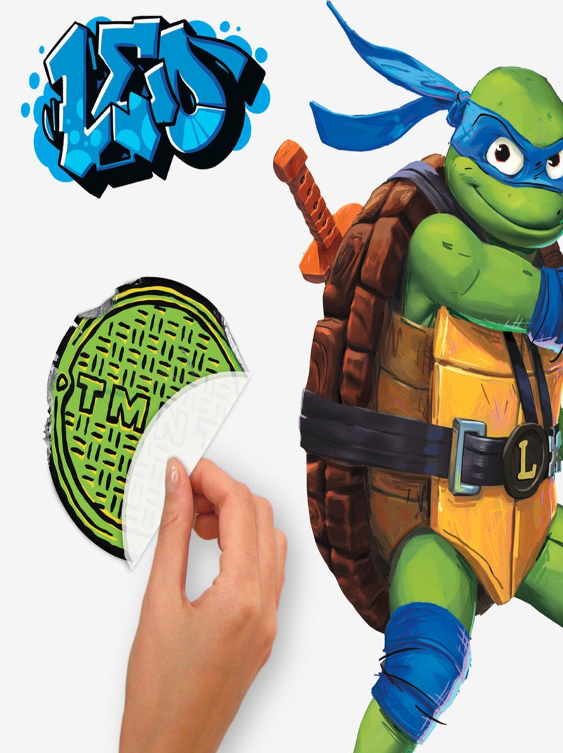 Stickers repositionnables - Les Tortues Ninja - Tous les Personnages Multicolore - Kiabi