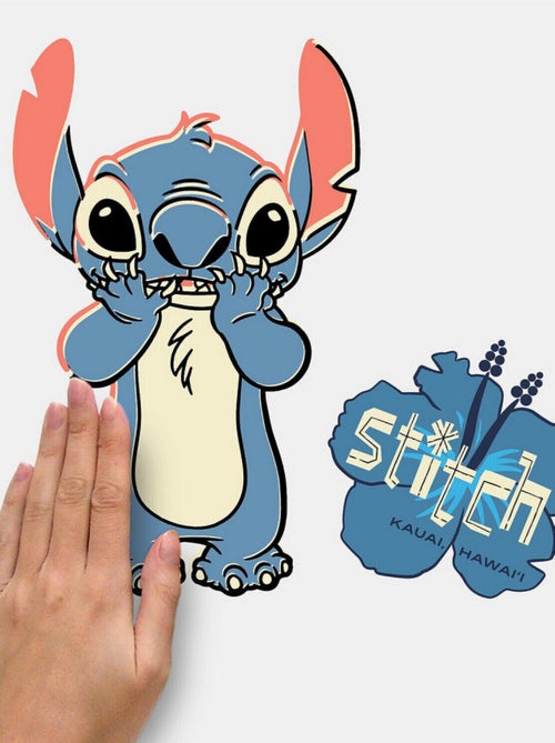 Stickers repositionnables - Lilo et Stitch - Stitch Surf - 13 cm x 26 cm - Kiabi