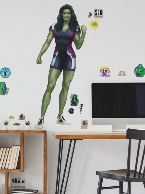 Stickers repositionnables - Marvel - She-Hulk - 52 cm x 128 cm - Kiabi