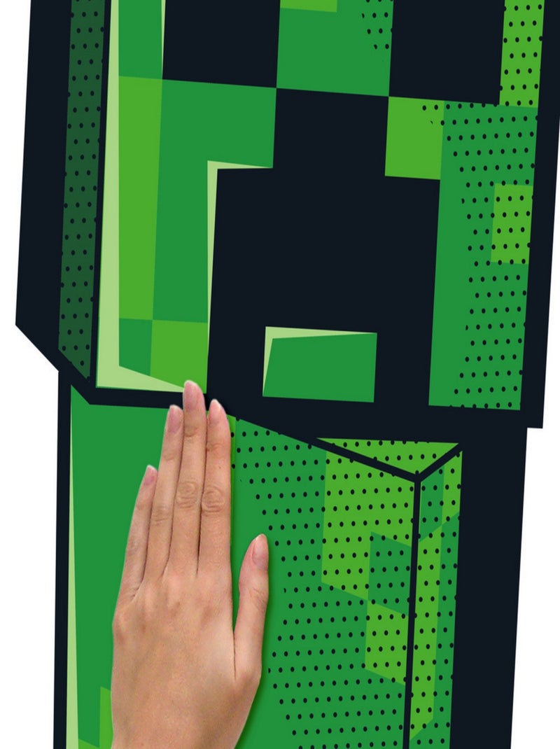 Stickers repositionnables - Minecraft - Creeper - Mine - Craft - Sleep - Repeat Vert - Kiabi