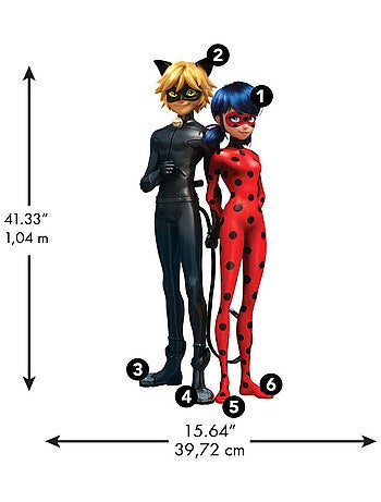 Stickers repositionnables - Miraculous - Ladybug et Chat Noir