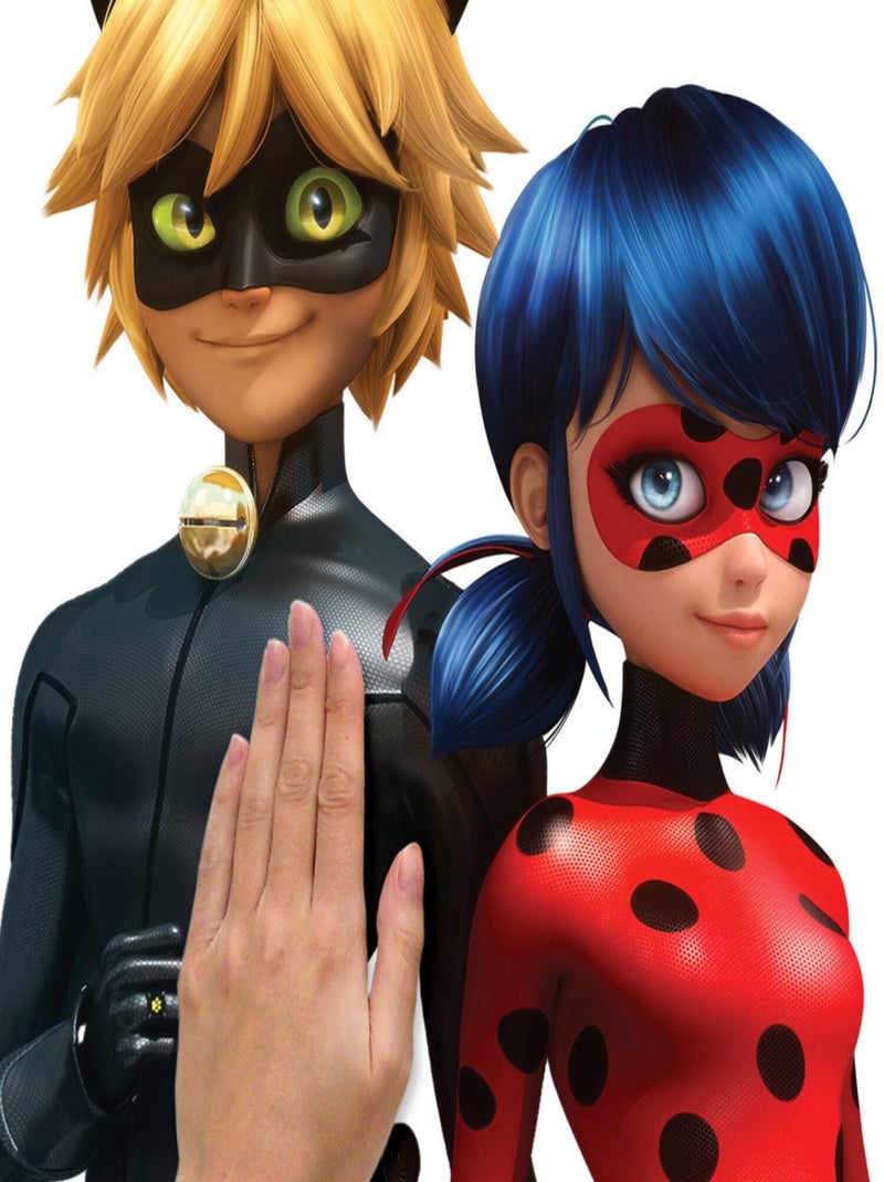 Stickers repositionnables - Miraculous - Ladybug et Chat Noir Multicolore - Kiabi
