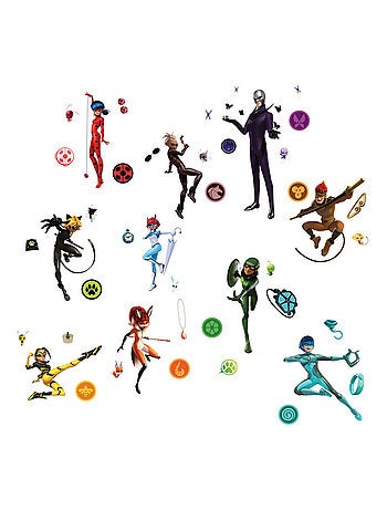 Stickers repositionnables - Miraculous - Les Aventures de Ladybug et Chat Noir