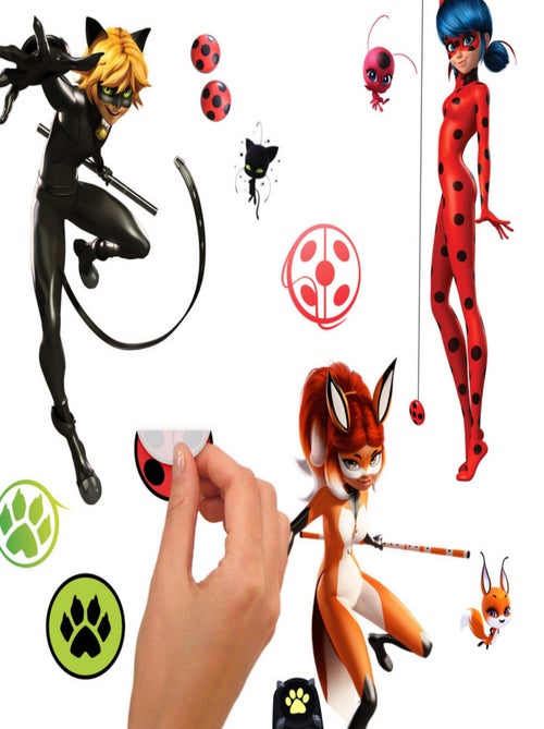 Stickers repositionnables - Miraculous - Les Aventures de Ladybug et Chat Noir - Kiabi