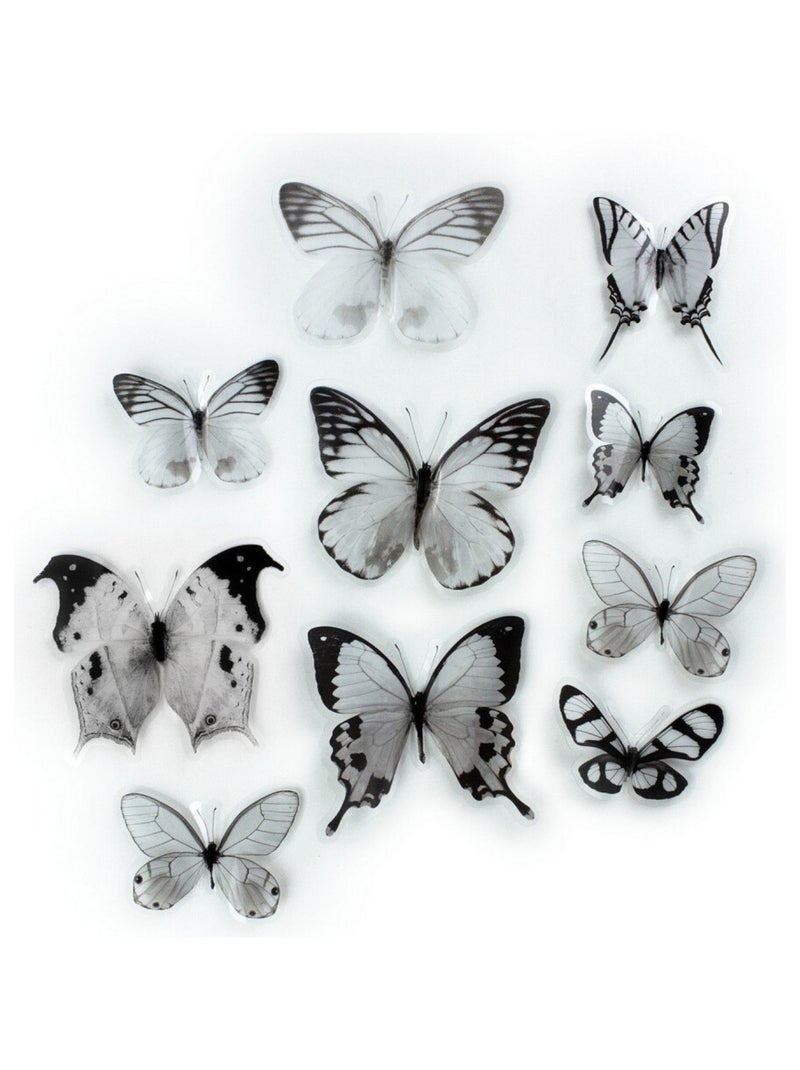 Stickers repositionnables - Papillons noirs et blancs Multicolore - Kiabi