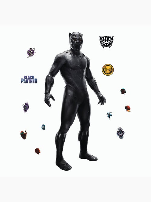 Stickers repositionnables - Personnage Principal Black Panther - 58 cm x 131 cm - Kiabi