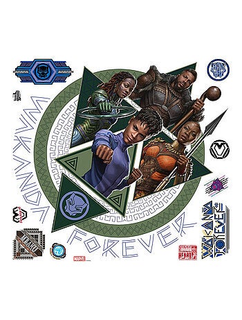 Stickers repositionnables - Personnages Black Panther - 43 cm x 47 cm