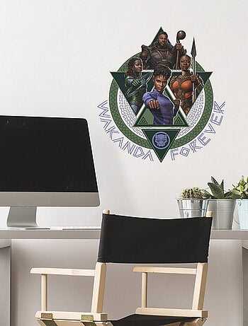 Stickers repositionnables - Personnages Black Panther - 43 cm x 47 cm
