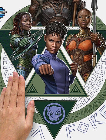 Stickers repositionnables - Personnages Black Panther - 43 cm x 47 cm