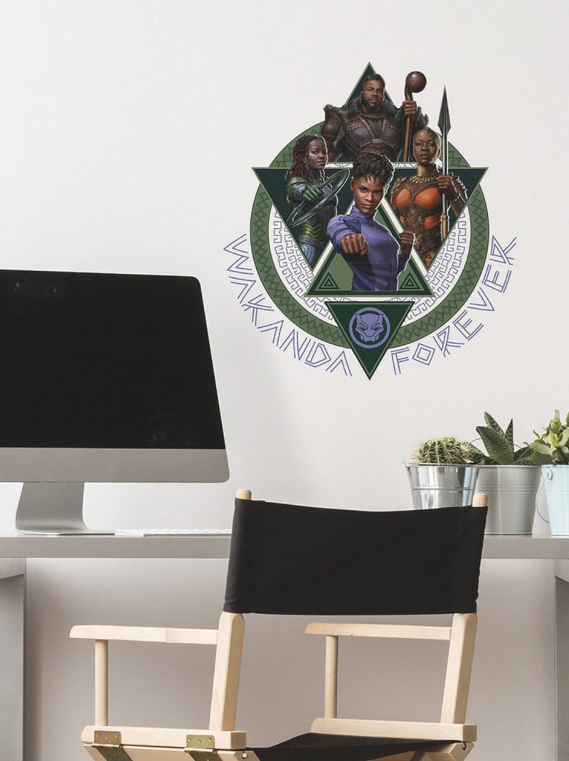 Stickers repositionnables - Personnages Black Panther - 43 cm x 47 cm Multicolore - Kiabi