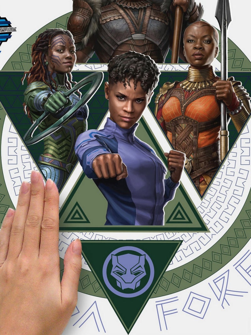 Stickers repositionnables - Personnages Black Panther - 43 cm x 47 cm Multicolore - Kiabi