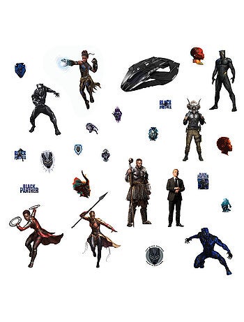 Stickers repositionnables - Personnages Black Panther - 5 cm x 30 cm