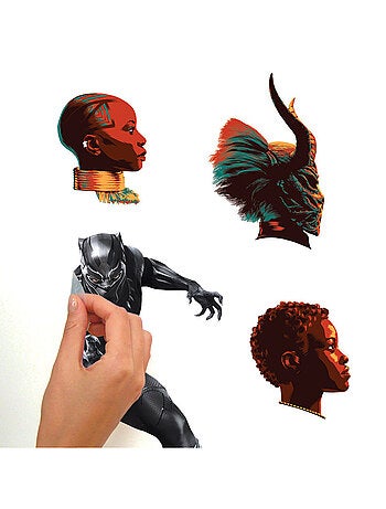 Stickers repositionnables - Personnages Black Panther - 5 cm x 30 cm
