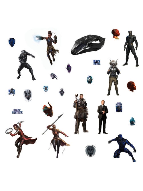 Stickers repositionnables - Personnages Black Panther - 5 cm x 30 cm - Kiabi