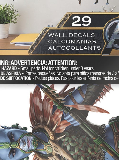 Stickers repositionnables - Personnages Black Panther : Wakanda Forever - 23 cm x 44 cm - Kiabi