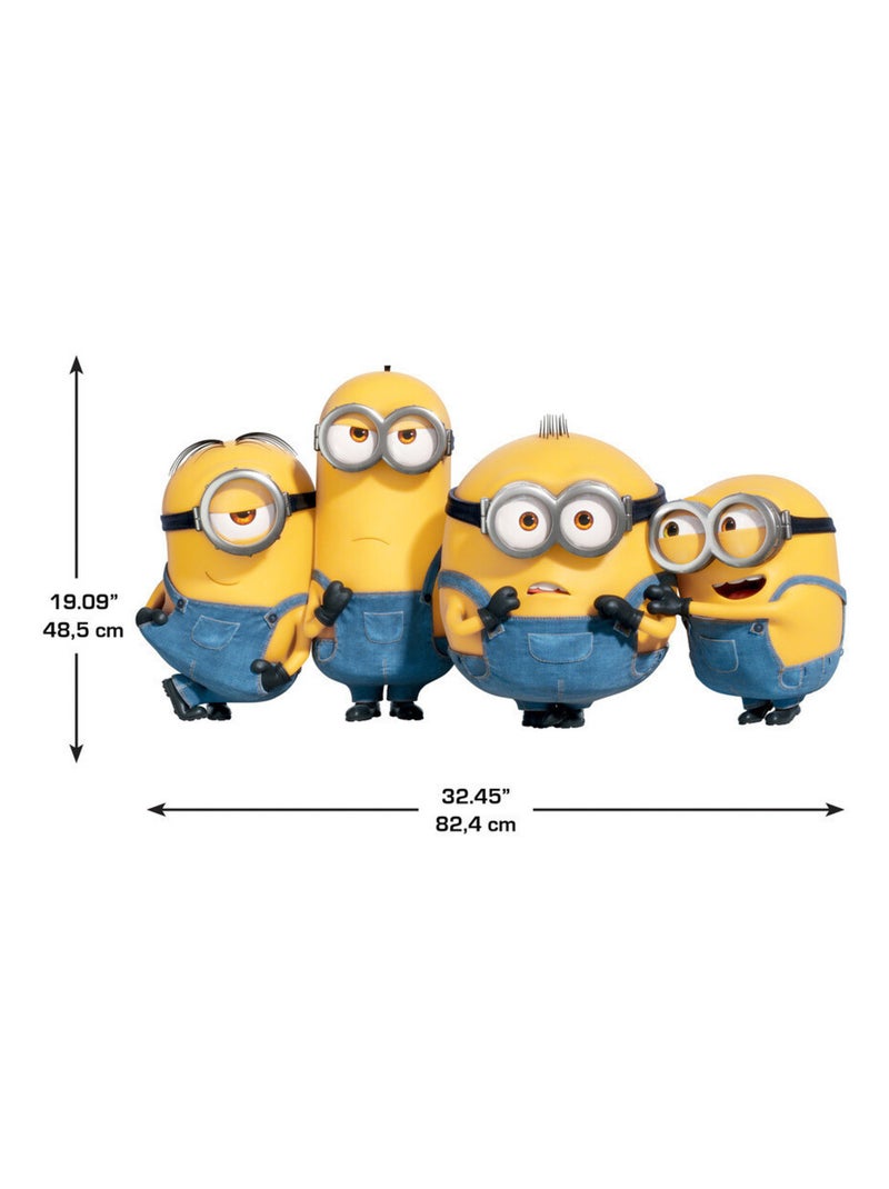 Stickers repositionnables - Personnages Les Minions - 36.5 cm x 17 cm Multicolore - Kiabi
