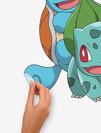 Stickers repositionnables - Pokémon - Carapuce, Dracaufeu, Bulbizarre