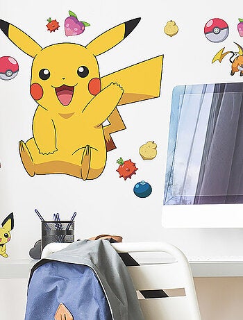 Stickers repositionnables - Pokémon - Pikachu - 18 cm x 17 cm