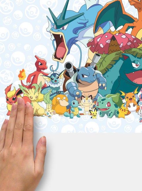 Stickers repositionnables - Pokémon tous les personnages - 36.5 cm x 26 cm - Kiabi