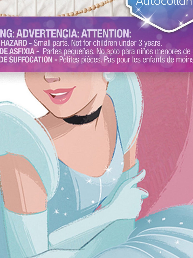 Stickers repositionnables - Princesses Disney et Motifs Floraux - 91 cm x 42 cm Multicolore - Kiabi
