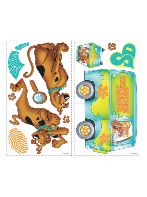 Stickers repositionnables - Scooby-Doo - 18 cm x 10 cm - Kiabi