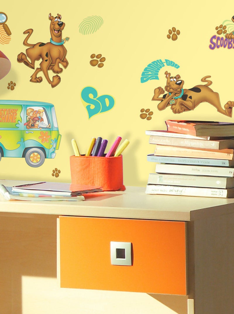 Stickers repositionnables - Scooby-Doo - 18 cm x 10 cm Multicolore - Kiabi
