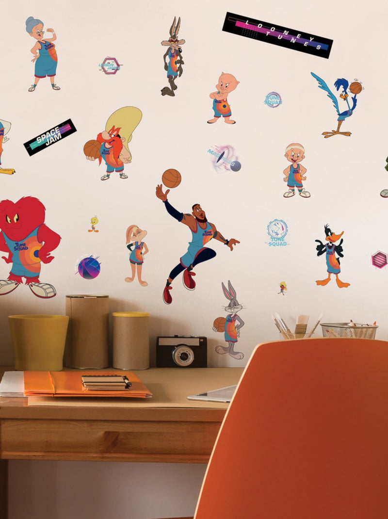 Stickers repositionnables - Space Jam - 17 cm x 9 cm Multicolore - Kiabi