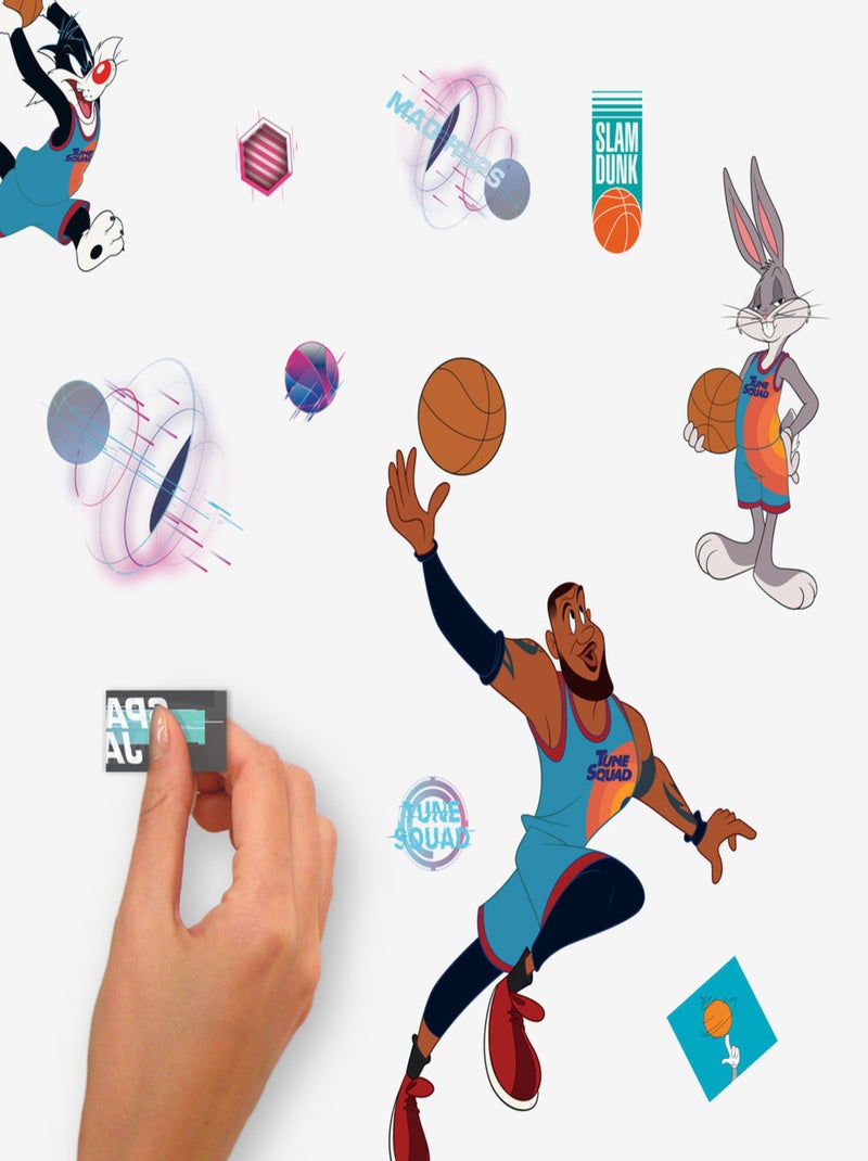 Stickers repositionnables - Space Jam - 17 cm x 9 cm Multicolore - Kiabi