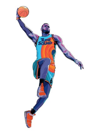Stickers repositionnables - Space Jam - 36.5 cm x 17 cm