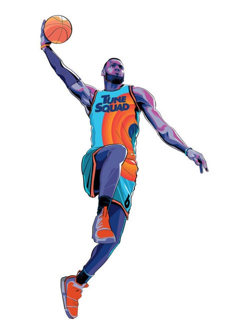 Stickers repositionnables - Space Jam - 36.5 cm x 17 cm - Kiabi