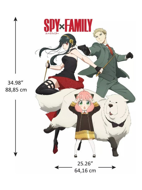 Stickers repositionnables - Spy x Family - 39,98x25,26 CM - Kiabi