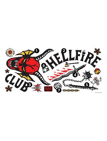 Stickers repositionnables - Stranger Things - Hellfire Club
