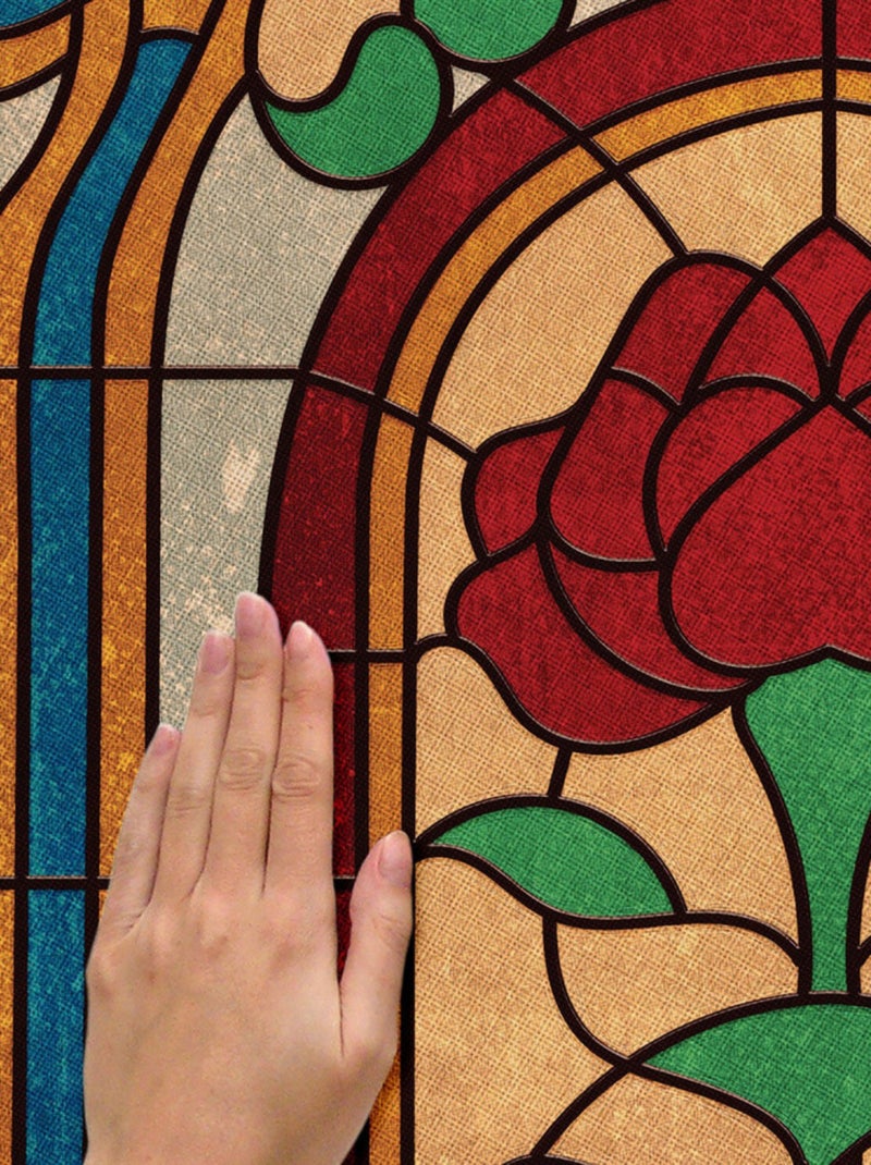 Stickers repositionnables - Stranger Things - Motifs Floraux Fenêtre Rose Multicolore - Kiabi