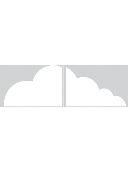 Stickers repositionnables - Tête de Lit Nuage Blanc - Kiabi